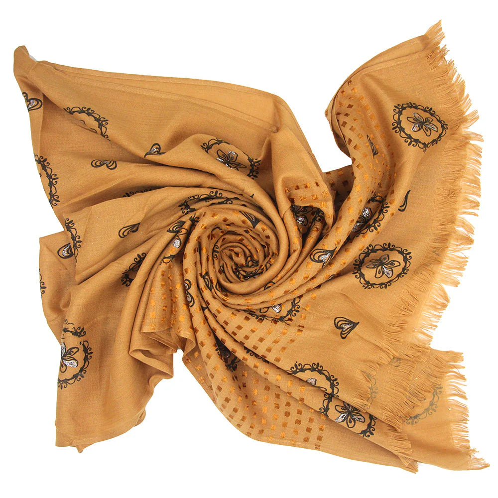 Elsa Turkish Linen HIjab - Orange