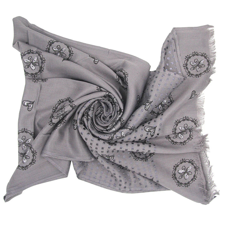 Elsa Turkish Linen HIjab - Grey