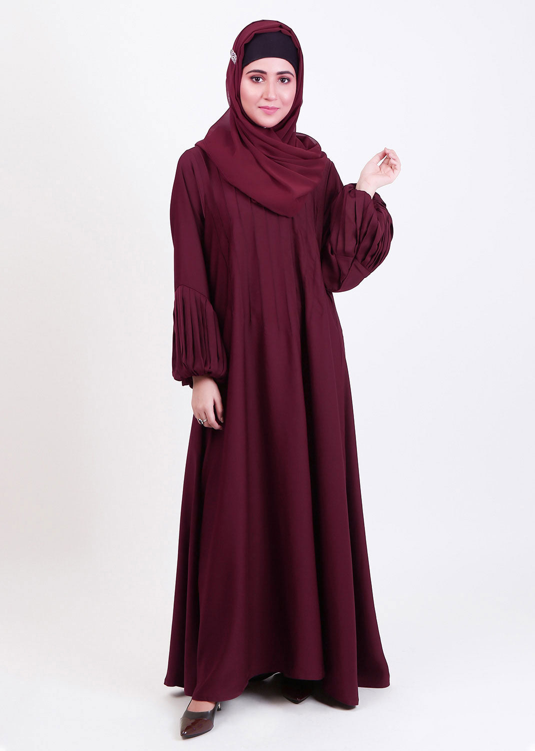 Aura Maroon Abaya