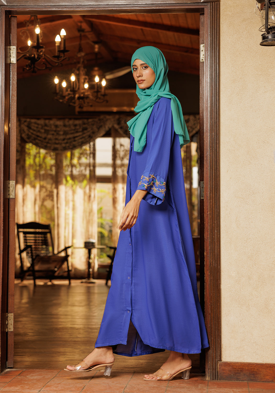 Sapphire Horizon Abaya - Skyline