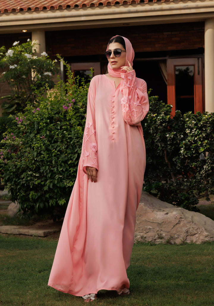 Floral Pink Abaya