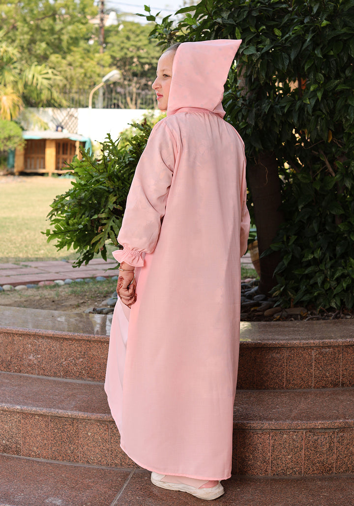 Baby Pink Hoodie Abaya