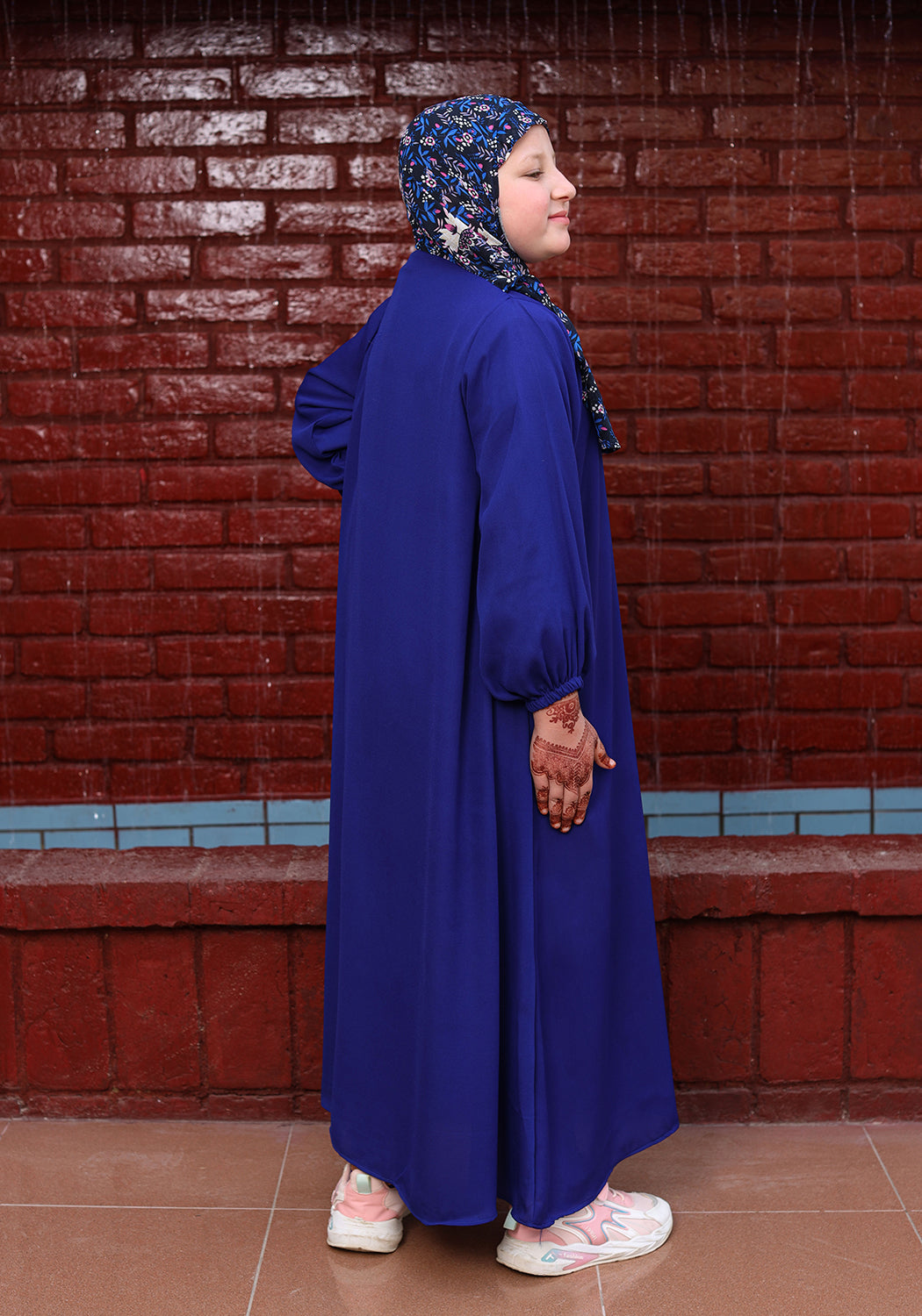 Royal Blue Hoodie Abaya