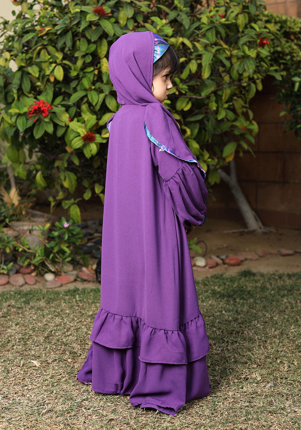 Purple Hoodie Abaya