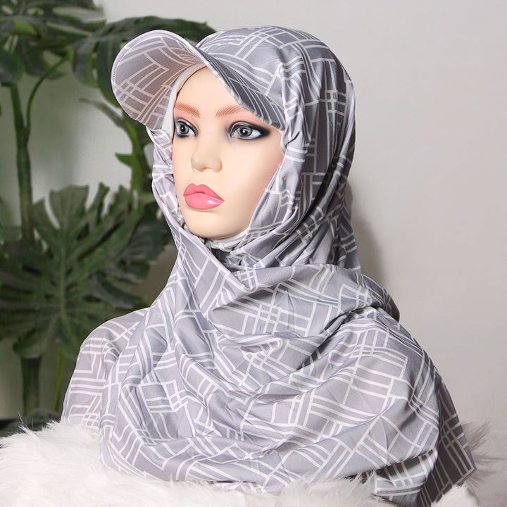 Turkish P-Cap Hijab - Patterned