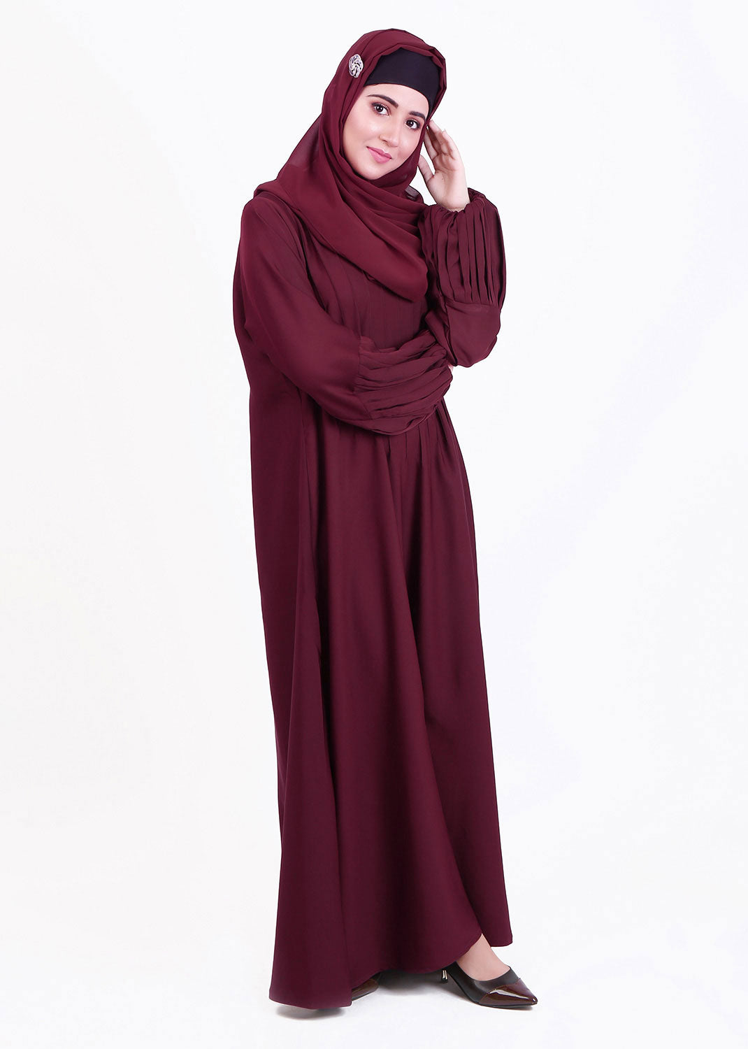 Aura Maroon Abaya