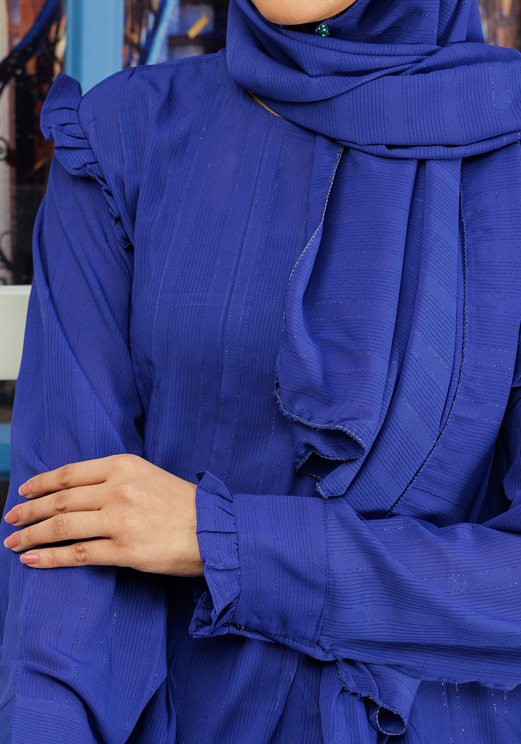 Cobalt Grace Abaya - Skyline