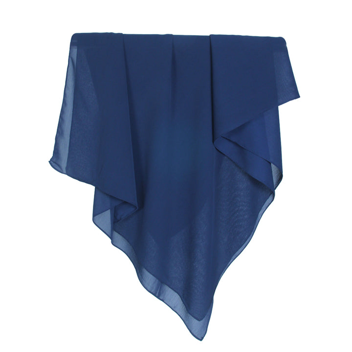 Crinkle Chiffon-Navy Blue