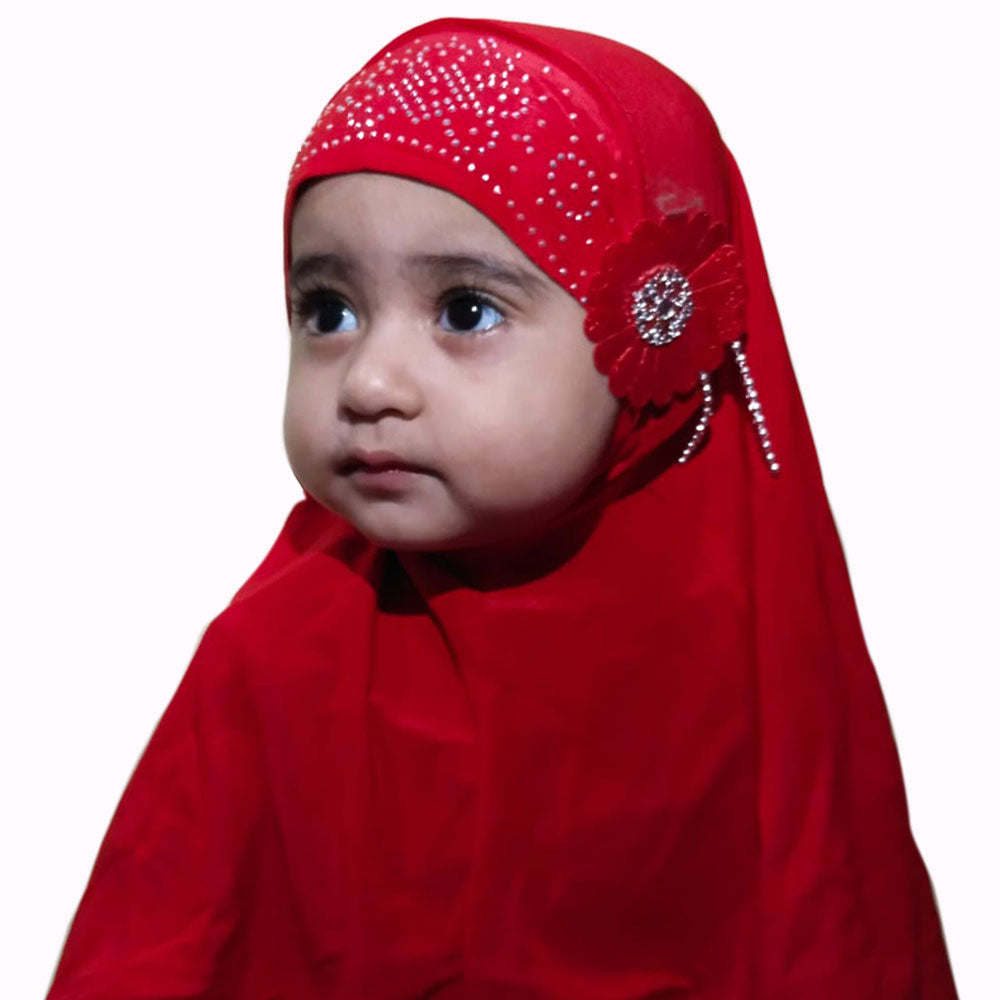 Little Kids Makhna Hijab Maroon