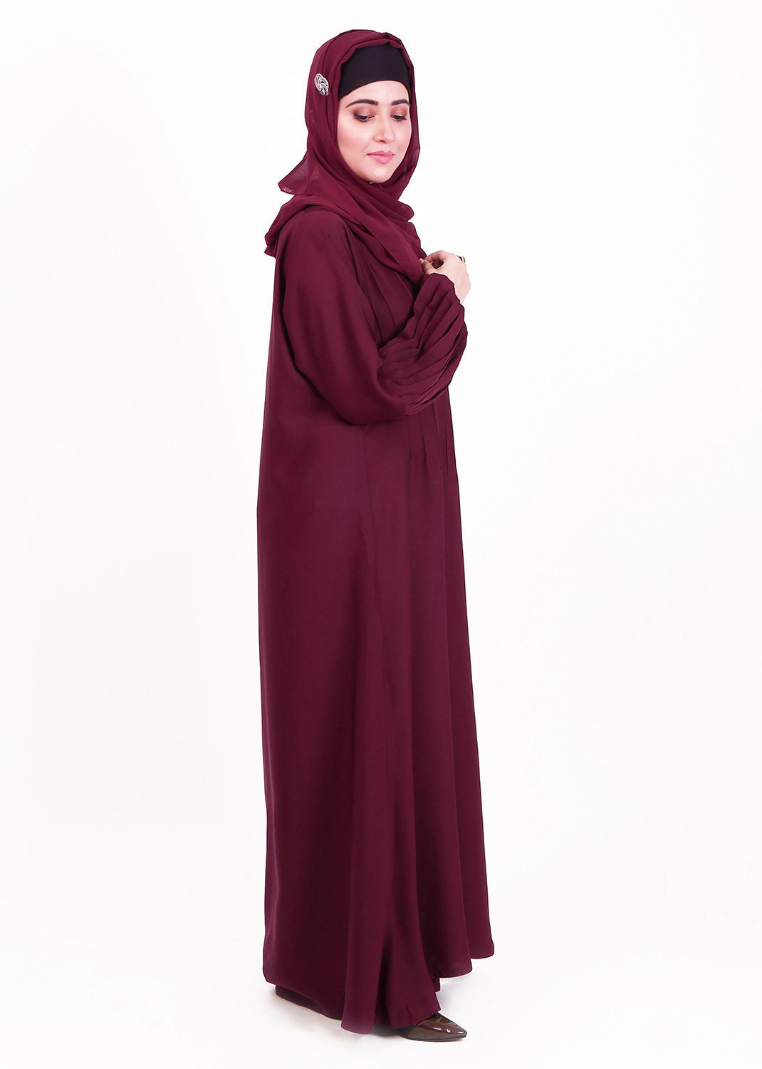 Aura Maroon Abaya