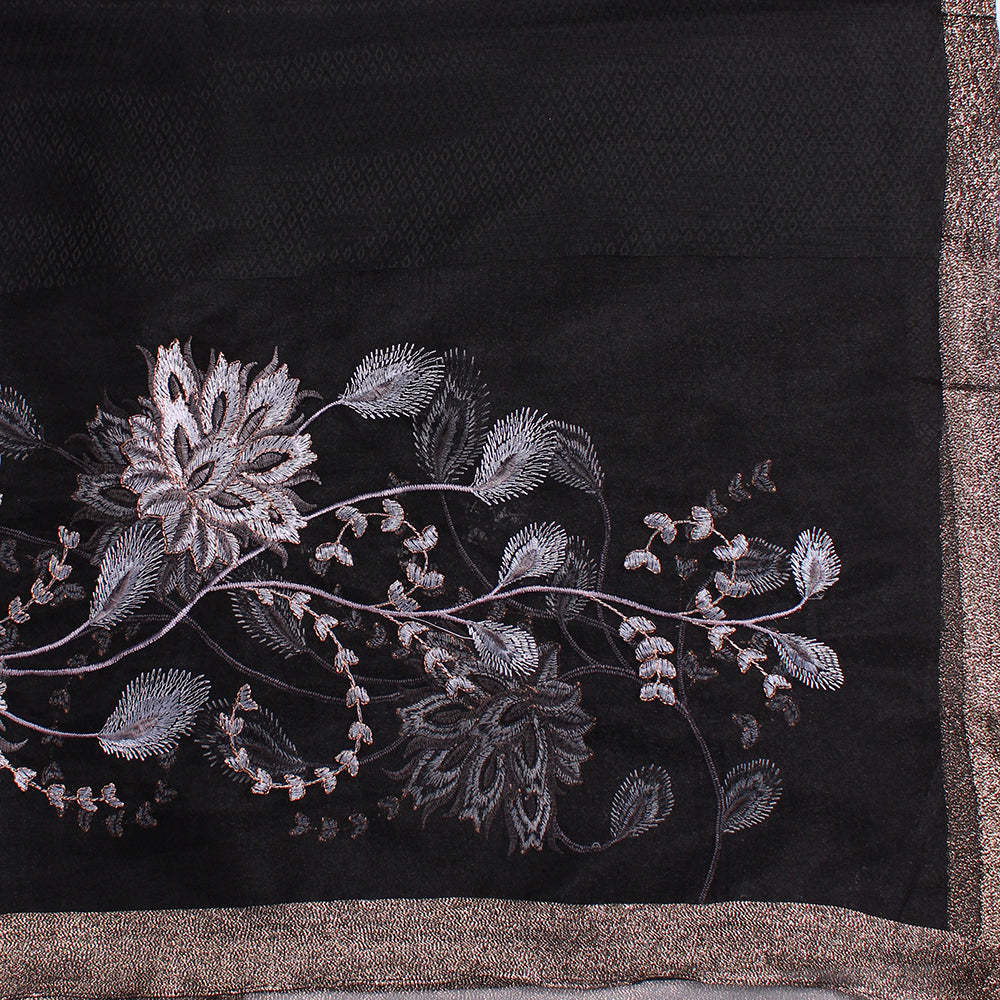 Organza Embroidery Black