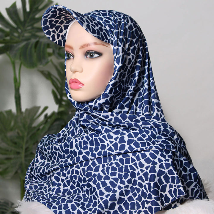Turkish P-Cap Hijab - Cheeta Print