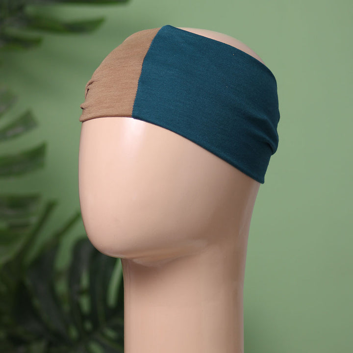 Two Color Tube Cap (Teal - Fawn)