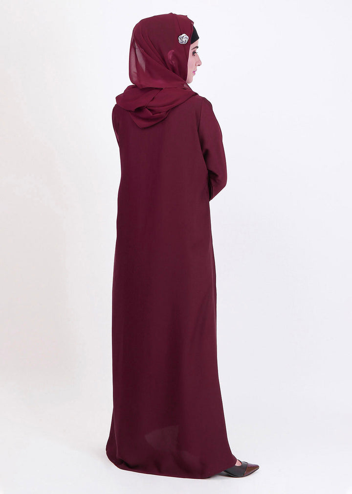 Aura Maroon Abaya