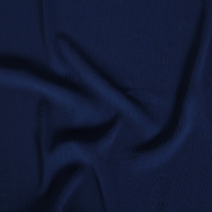 Crinkle Chiffon-Navy Blue