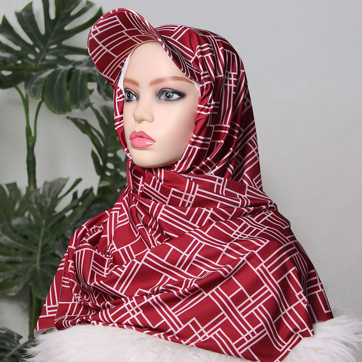 Turkish P-Cap Hijab - Patterned