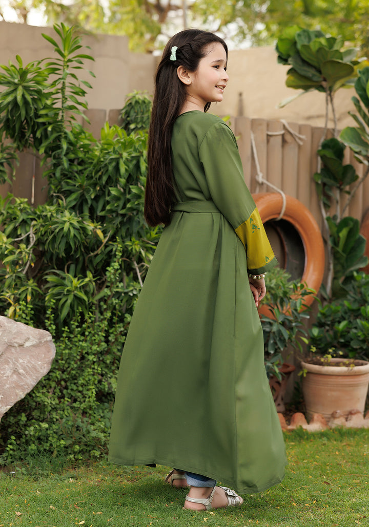 Golden Olive Kids Abaya