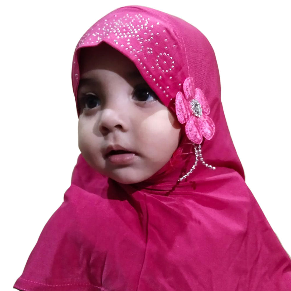 Little Kids Makhna Hijab Pink