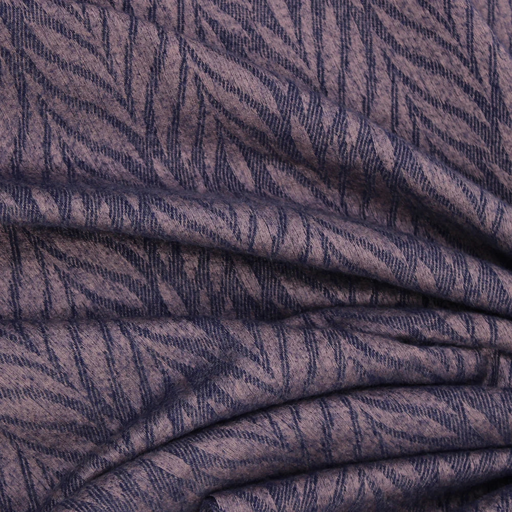 Palm Leaf Cashmere Hijab - Navy Blue