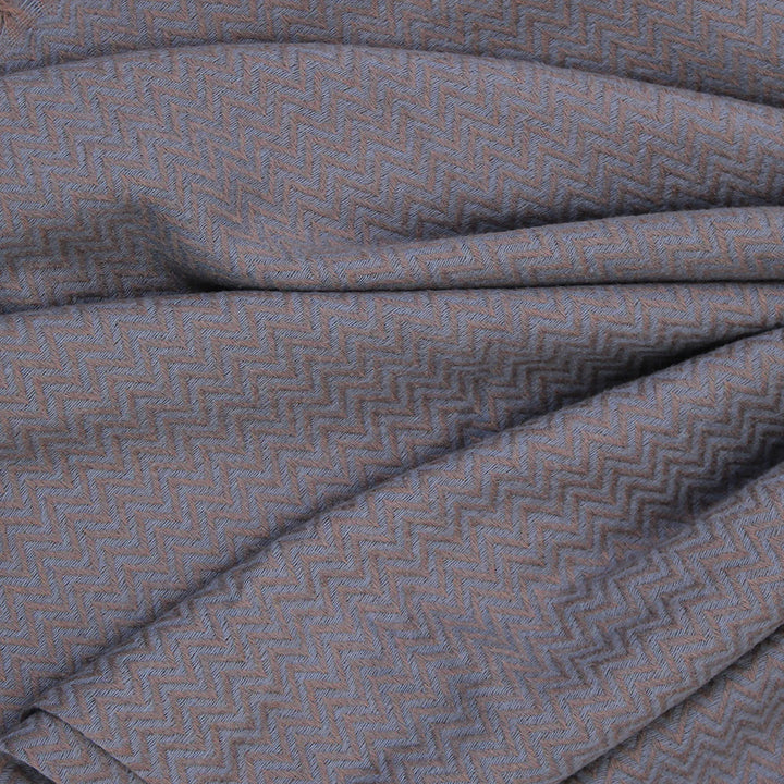 ZigZag Cashmere Hijab - Grey-Brown