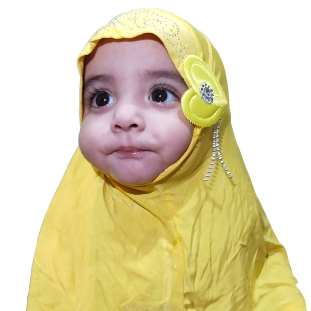 Little Kids Makhna Hijab Yellow