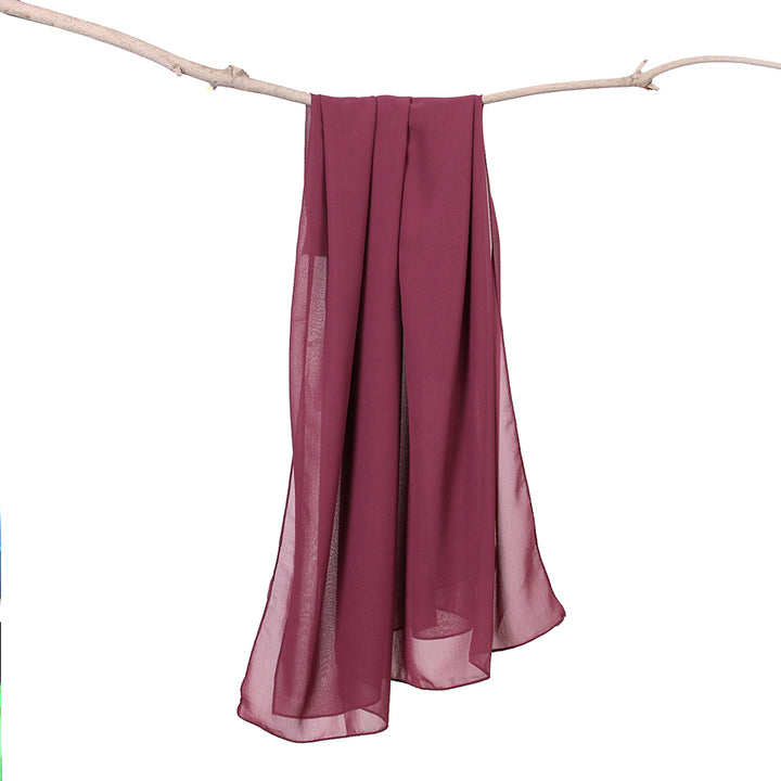 Solid Chiffon Burgundy