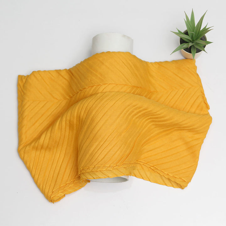 Crinkle Lawn Hijab - Yellow