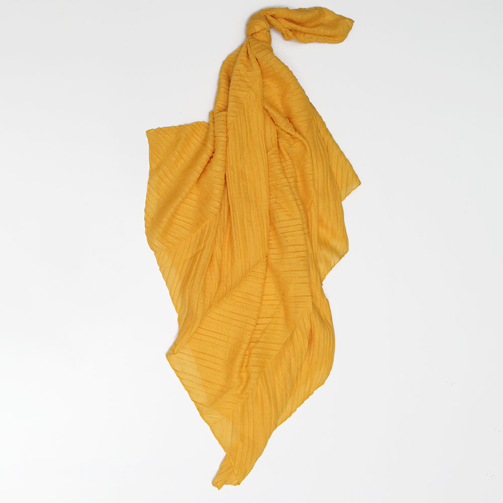 Crinkle Lawn Hijab - Yellow