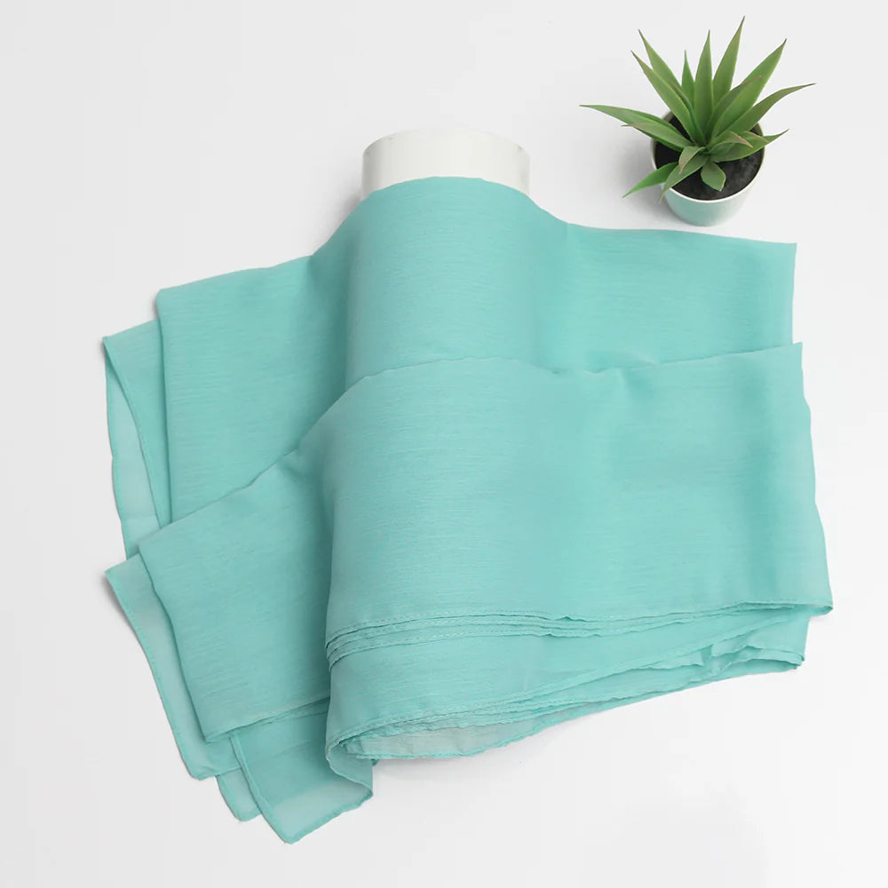 Plain Classic Georgette Hijab - Aqua