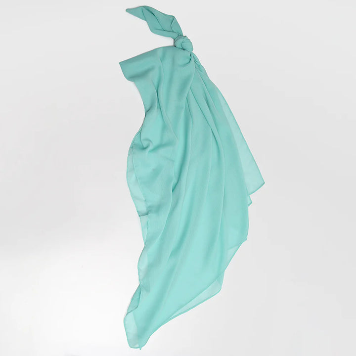 Plain Classic Georgette Hijab - Aqua