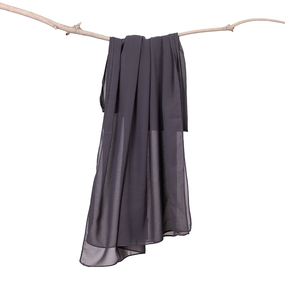 Solid Chiffon Charcoal