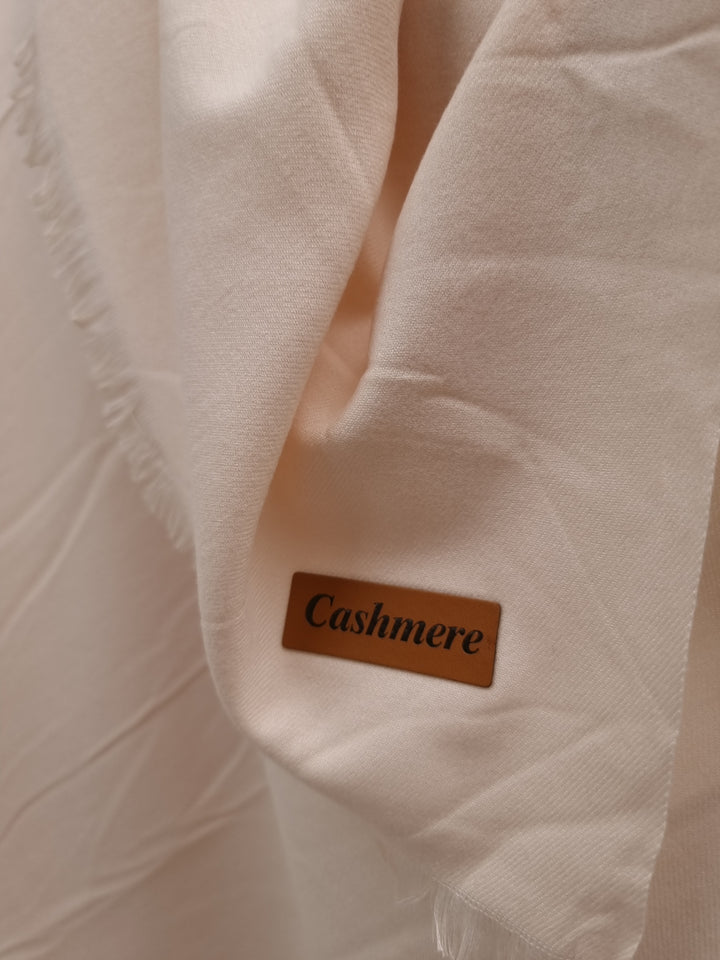 Woolen Cashmere Shawl-Cream
