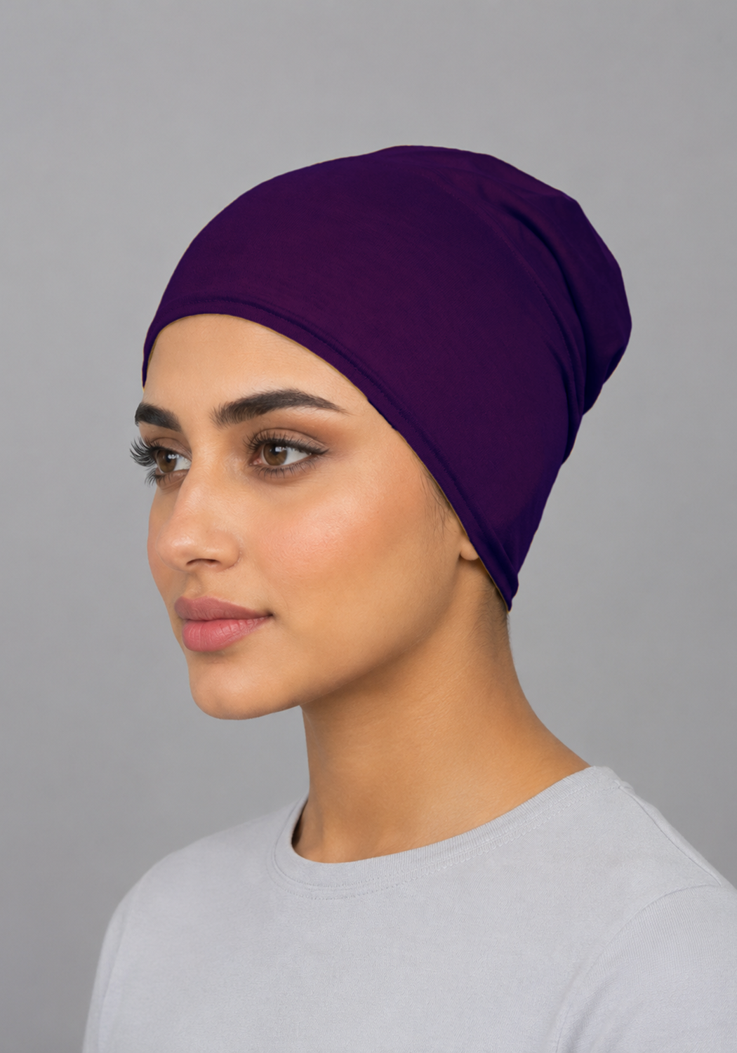 Tube Hijab Cap - Dark purple