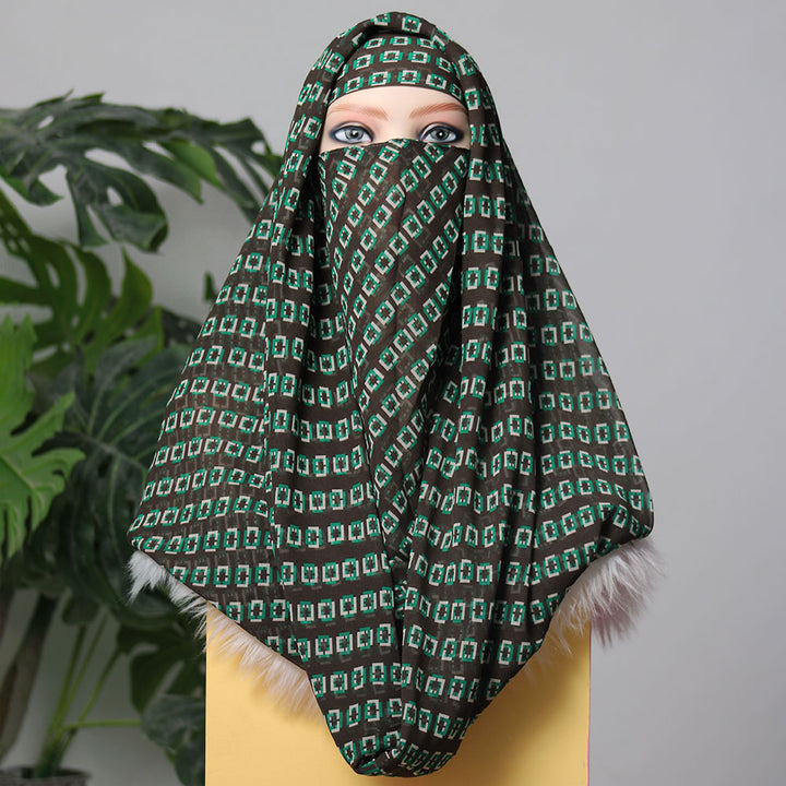 GEORGETTE Green leaf MISRI HIJAB