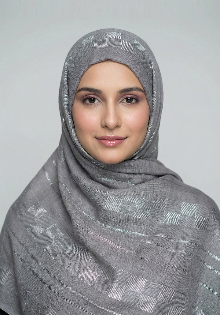 Wardah Cotton Hijab - Grey