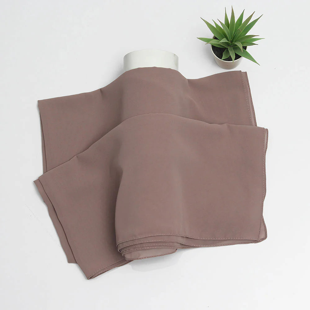 Plain Chiffon Hijab - Coffee