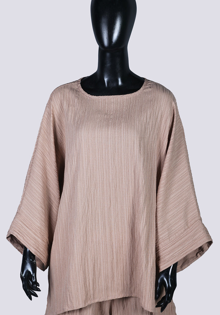 Beige Textured Co-Ord Set