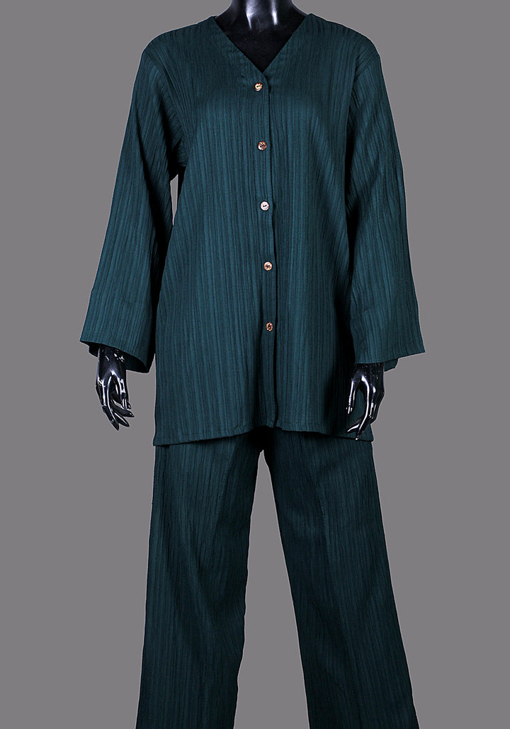 Green Textured Co-Ord Set