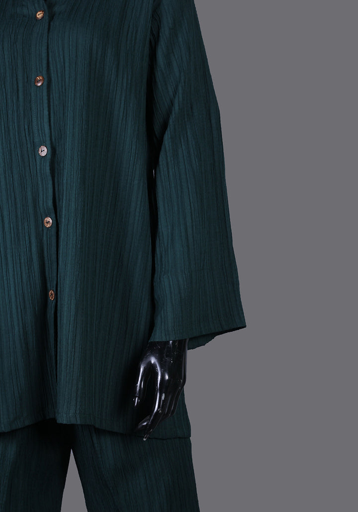 Green Textured Co-Ord Set