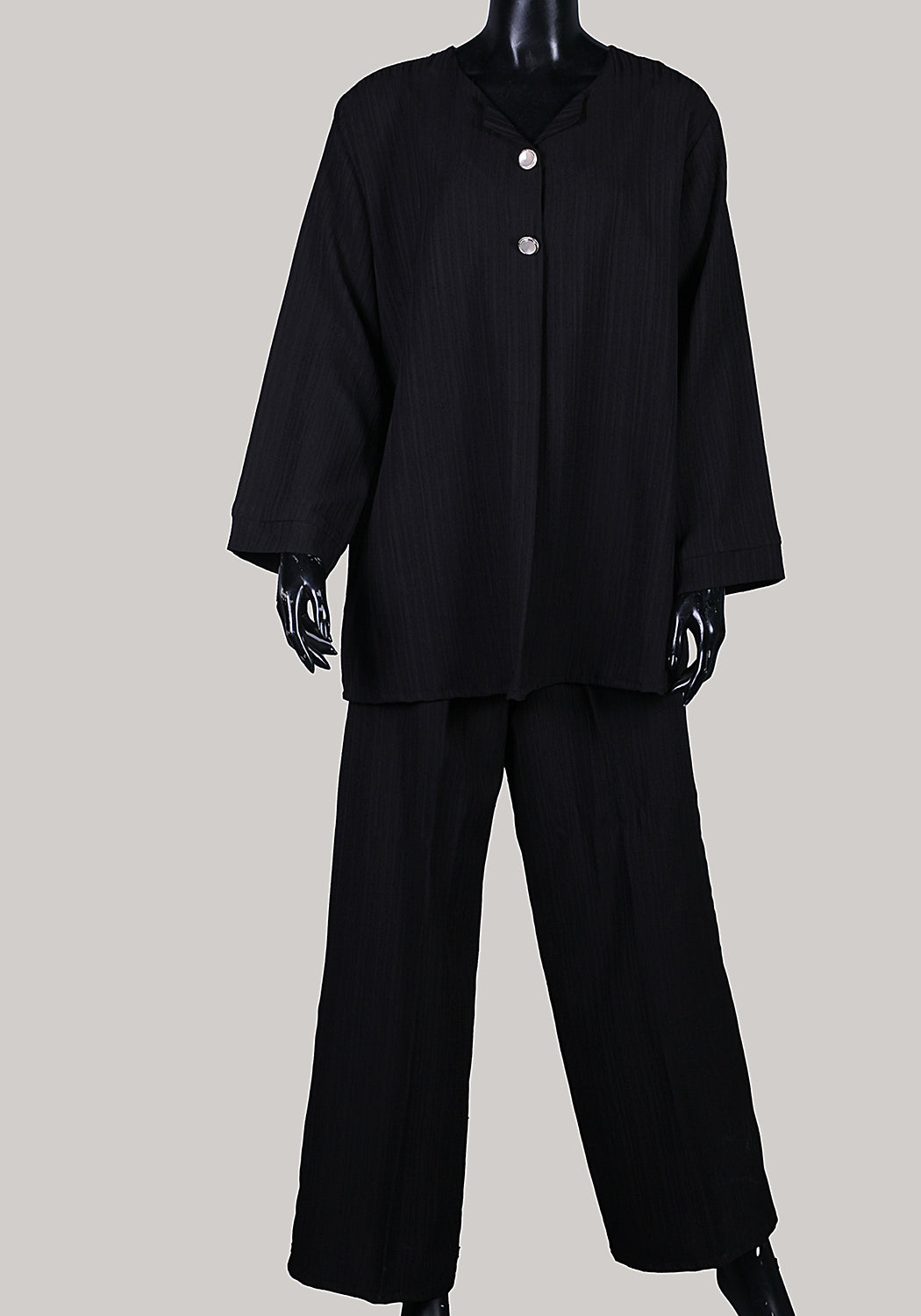 Black Textured Co-Ord Set