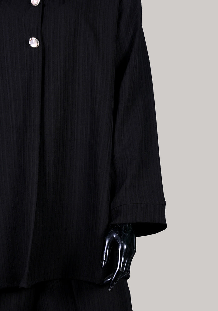 Black Textured Co-Ord Set