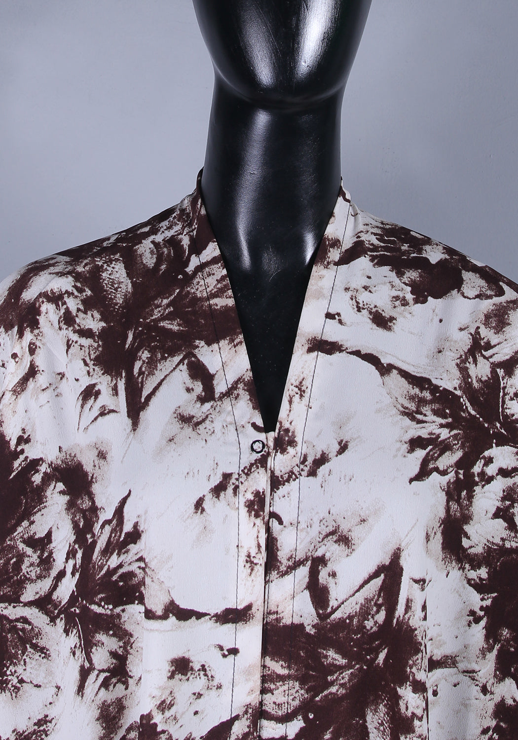 Brown Printed Abaya