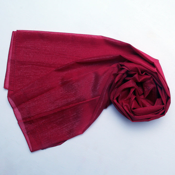 Metallic Chiffon-Maroon