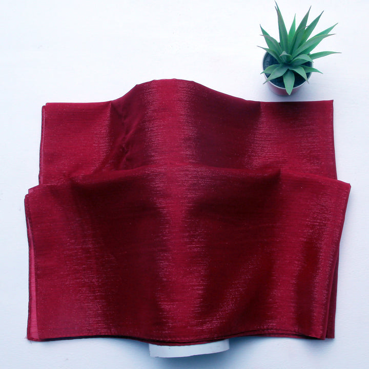 Metallic Chiffon-Maroon