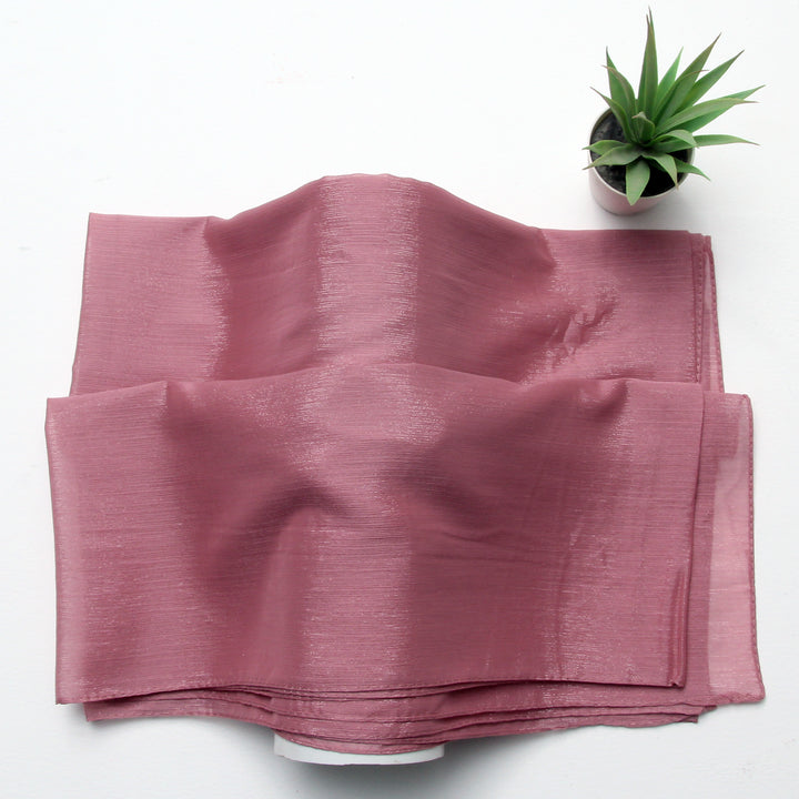 Metallic Chiffon-Tea Pink