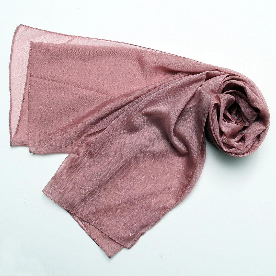 Metallic Chiffon-Powder Pink