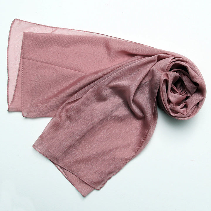 Metallic Chiffon-Powder Pink