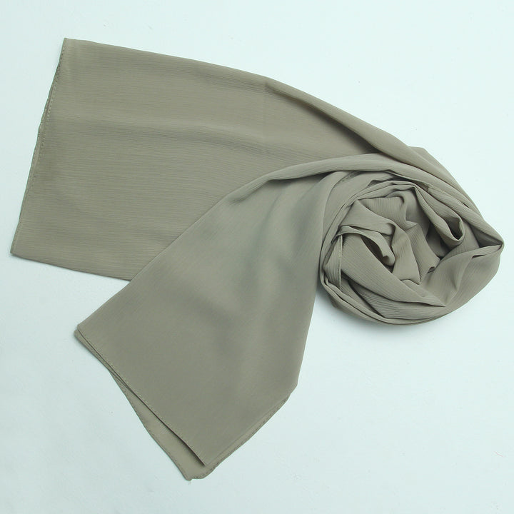 Crinkle Chiffon-Olive Green