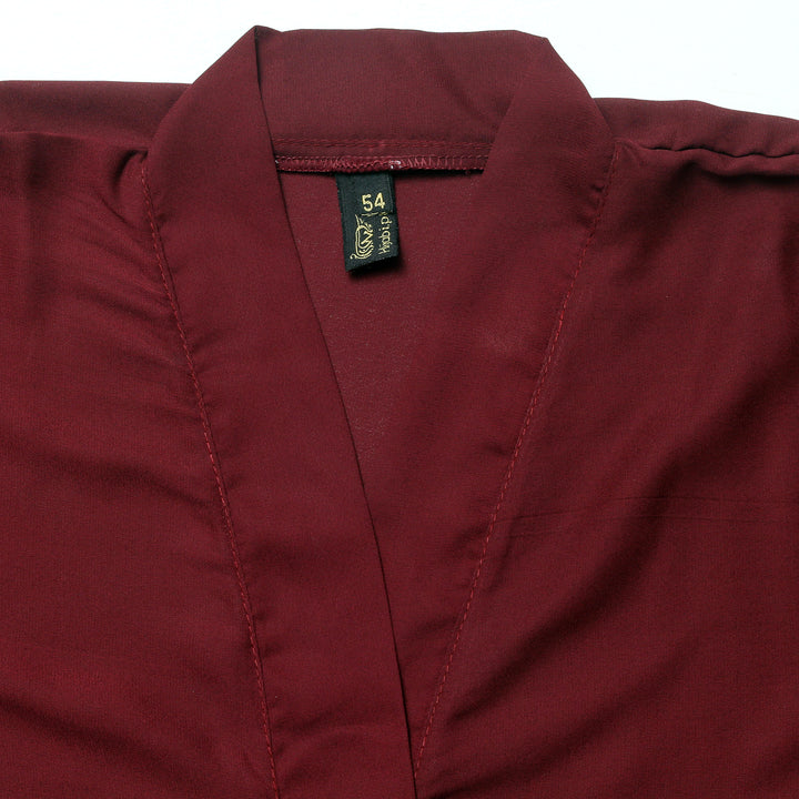 Maroon Abaya Handwork on Sleeves | Serene Threads