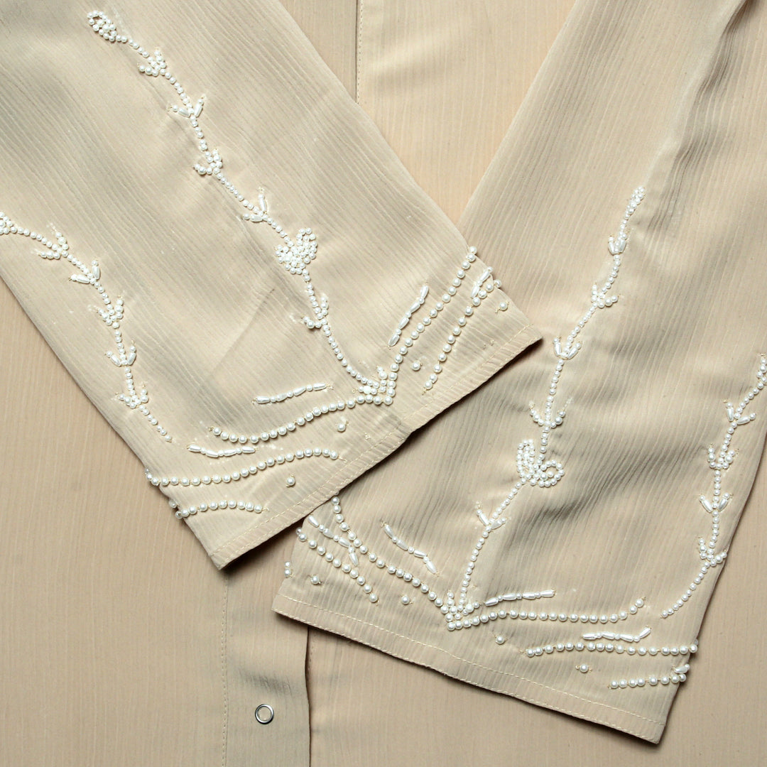 Pearls Dabka Abaya | Serene Threads